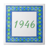 Het groene en Blauwe Nummer van het Tegeltje (Voorkant)