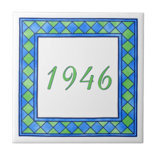 Het groene en Blauwe Nummer van het Tegeltje
