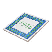 Het groene en Blauwe Nummer van het Tegeltje (Zijkant)