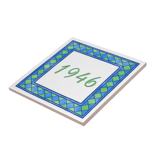 Het groene en Blauwe Nummer van het Tegeltje (Zijkant)