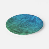 Het groene en blauwe patroon van de gradiënttextuu papieren bordje (Gekanteld)