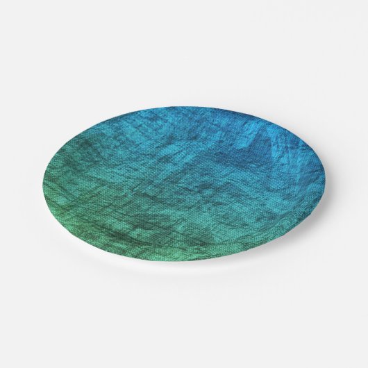 Het groene en blauwe patroon van de gradiënttextuu papieren bordje (Gekanteld)