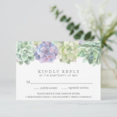 Het groene en Paarse Huwelijk van de Keus van de RSVP Kaartje (Staand voorkant)