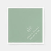 Het Groene en Witte Monogram Manuscript van het We Servet (Voorkant)