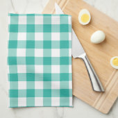 Het groene en witte patroon van de Controle van Gi Theedoek (Quarter Fold)