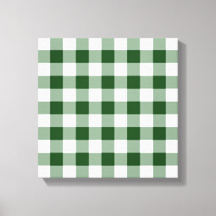 Het groene en Witte Patroon van de Gingang Canvas Afdruk