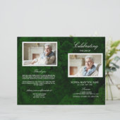 Het Groene en Zilveren Programma van de begrafenis (Staand voorkant)