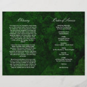 Het Groene en Zilveren Programma van de begrafenis (Achterkant)