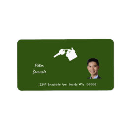 Het groene Estate Agent Return Address Label