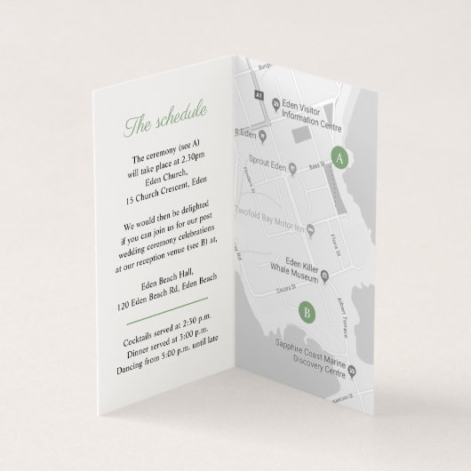 Het groene eucalyptusgebeurtenisschema en kaart va (Binnen)