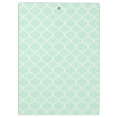 Het Groene Geometrische Patroon Quatrefoil van de Klembord (Achterkant)