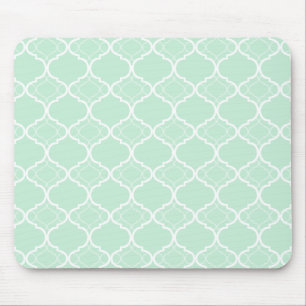 Het Groene Geometrische Patroon Quatrefoil van de Muismat
