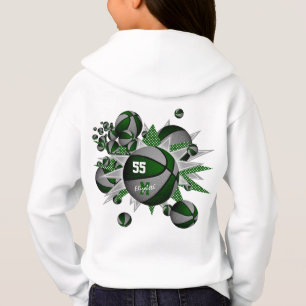 Het groene grijze team kleuren basketballen