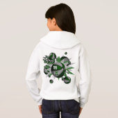 Het groene grijze team kleuren basketballen (Achterkant volledig)