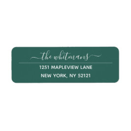 Het groene het Adres van de Terugkeer van het Manu Etiket