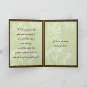 Het groene Jubileum van Zonnebloemen Kaart (Binnen)