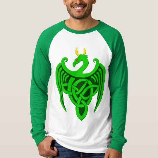 Het groene Keltische Overhemd van het Sleeve van T Shirt