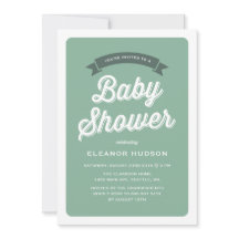 Het Groene Klassieke Baby shower van het Manuscrip