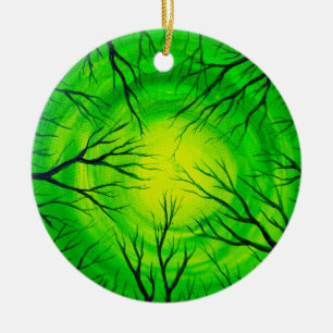 Het groene licht voor het bos keramisch ornament