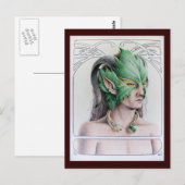Het groene Man Briefkaart (Voorkant / Achterkant)