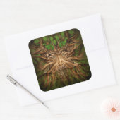 Het Groene Man - Lente Vierkante Sticker (Envelop)