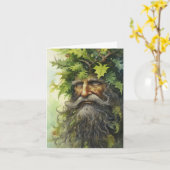 Het groene Man van de bos Kaart (Gele Bloem)