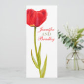 Het groene menu van het diner voor de ontvangst va (Staand voorkant)