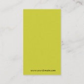 Het groene minimalistische, minimale platte design visitekaartje (Achterkant)