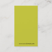 Het groene minimalistische, minimale platte design visitekaartje (Achterkant)