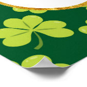 Het groene omvergooienpatroon van Cute Birthday We Poster (Hoek)