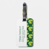 Het Groene Omvergooienpatroon van de klap met een  Bagagelabel (Achterkant verticaal)