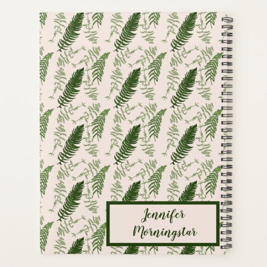 Het groene ontwerp van het wegdek met de naam fern planner (Achterkant)