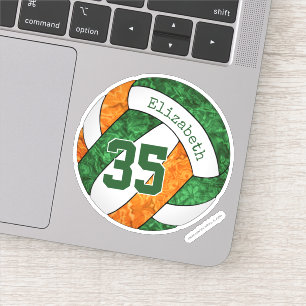 het groene oranje girale volleybalteam kleuren sticker