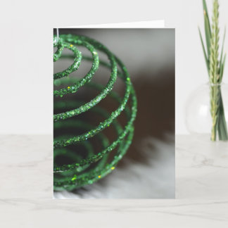 Het Groene Ornament van Sparkly (vakantiekaart) Feestdagen Kaart