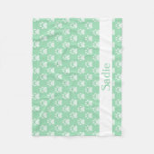 Het groene patroon van de Druk van de Verf van de Fleece Deken (Voorkant)