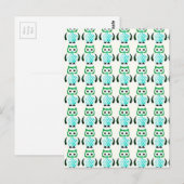 Het Groene Patroon van Eigenaars van de Retro Briefkaart (Voorkant / Achterkant)