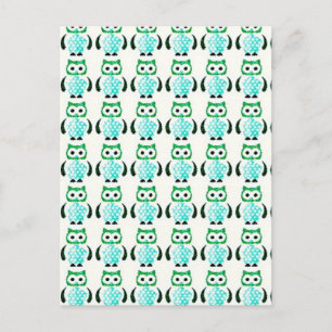 Het Groene Patroon van Eigenaars van de Retro Briefkaart
