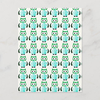 Het Groene Patroon van Eigenaars van de Retro Briefkaart