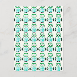 Het  Groene Patroon van Eigenaars van de Retro Briefkaart