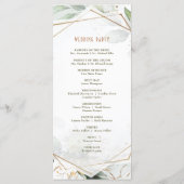 Het Groene Programma van het huwelijk & Gold Geome Programmakaart (Achterkant)