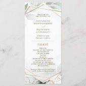 Het Groene Programma van het huwelijk & Gold Geome Programmakaart (Voorkant)