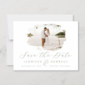 Het Groene Romantische Lijst van de pagina borstel Magnetische Uitnodiging (Voorkant)