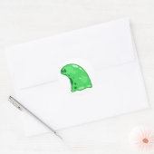 Het groene slijm ronde sticker (Envelop)
