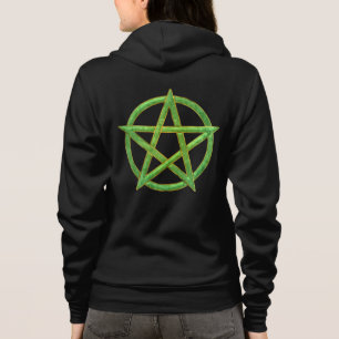 Het groene ster Jade Pentagram Hoodie