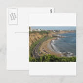 Het groene strand van de Kust in lima-Peru Briefkaart (Voorkant / Achterkant)
