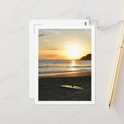 Het groene surfbord: Japan Briefkaart (Voorkant / Achterkant in situ)