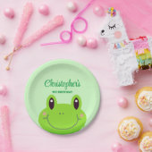 Het groene thema van de verjaardagsfeest papieren bordje (Feest)