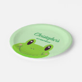 Het groene thema van de verjaardagsfeest papieren bordje (Gekanteld)