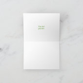 Het groene van de wegfietser/motorfiets huwelijk bedankkaart (Binnen)