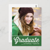 Het groene Vette Afstuderen van de Foto van het Ma Briefkaart (Voorkant / Achterkant)